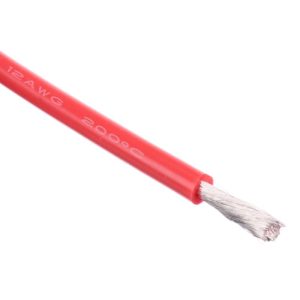 Stranded Silicone Wire 12 AWG Red - 1m