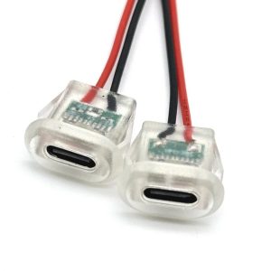 Type-C Female Connector With LED 2 pin