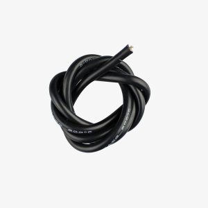 Plusivo 12 AWG Black Hook Up Stranded Silicone Wire - 1m