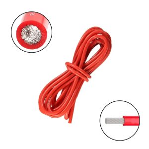 High Grade Silicone  Wire 22AWG 1m red