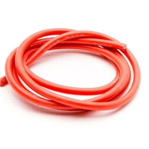 Plusivo 12 AWG Red Hook Up Stranded Silicone Wire - 1m