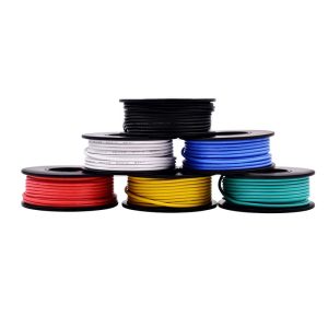 Plusivo 24 AWG Hook Up Stranded Silicone Wire Roll - 9m