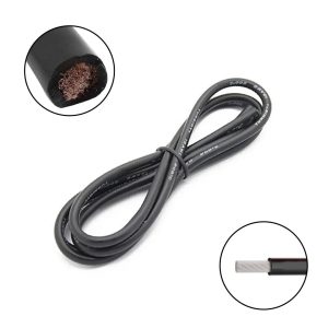 High Grade Silicone Wire 22AWG 1m black