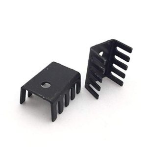 Electronic TO-220 Heat Sink Insulation Pad 19x15x10MM Aluminum Profile Aluminum Heat Sink Transistor Black