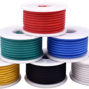 Plusivo 18 AWG Hook Up Stranded Silicone Wire Roll - 5m